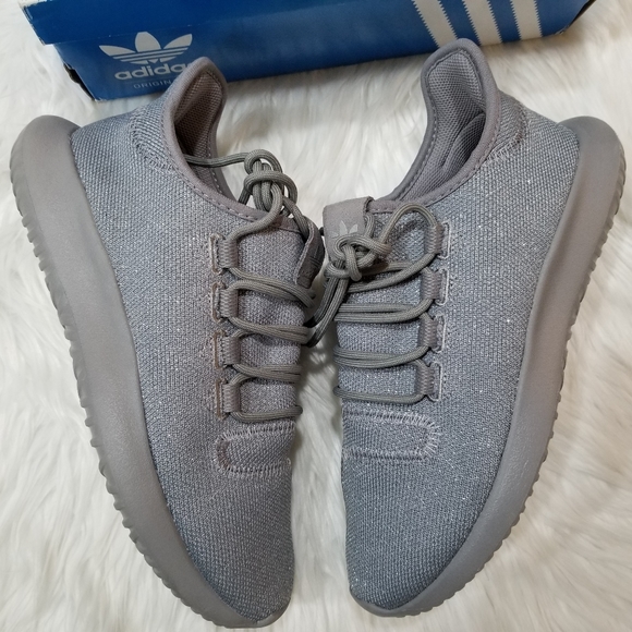Adidas Tubular Shadow Sneakers Color Gray With Silver Glitter SIZE 8 Women..... - Picture 6 of 10